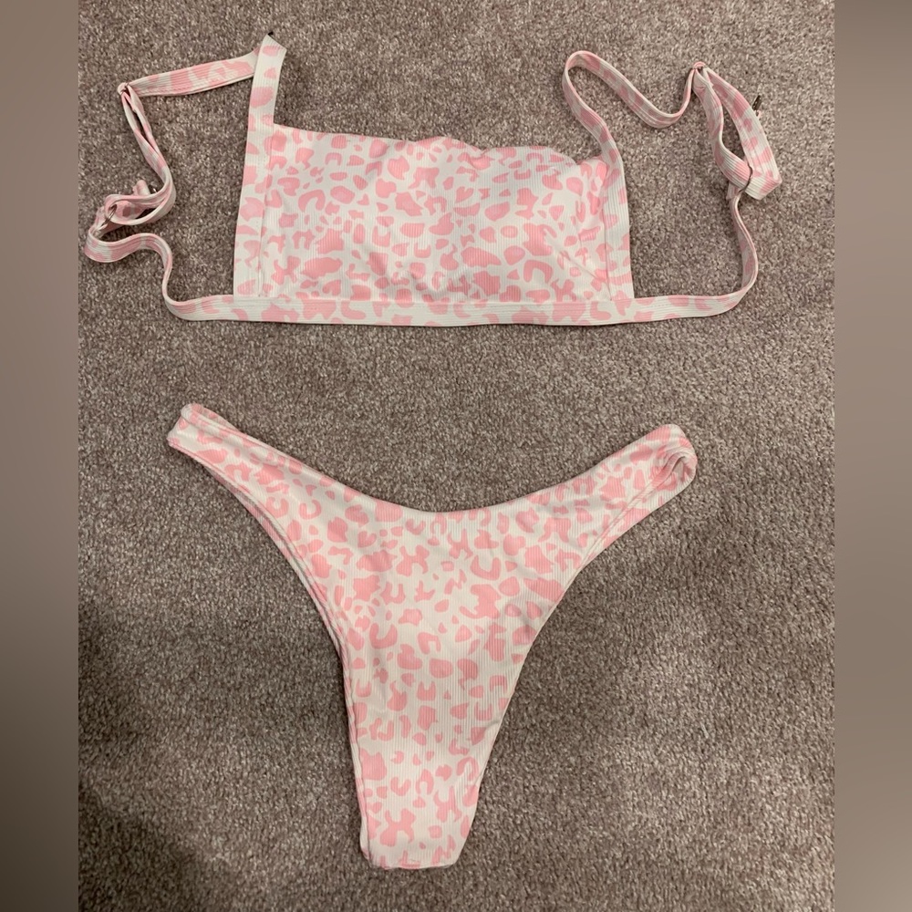 Pink Cheetah Print Bikini
